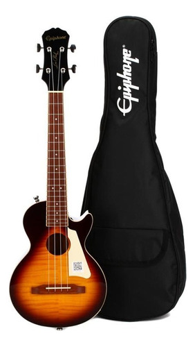 Ukulele Tenor EpiPhone Electroacústico Les Paul Sunburst