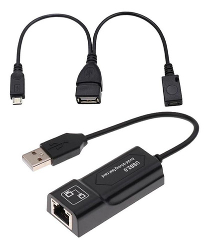 Nuevo Cable Usb 2.0 A Lan Rj45 + Toma Cable Ethernet Micro