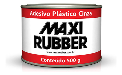 Massa Plastica 500gr Maxi Rubber Cinza