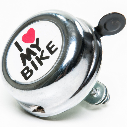 Campainha De Bicicleta I Love My Bike Tri Trin Cromado
