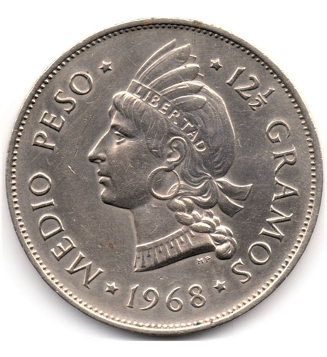 República Dominicana Medio Peso 1968