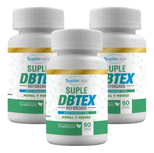 Pack 3 Suplemento Diabetes 60 Tabletas 750 Mg C/u Suplecaps 