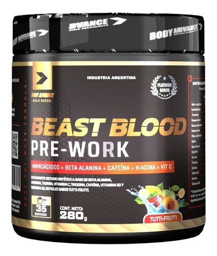 Beast Blood - Pre Work -  Body Advance - Platinum Series