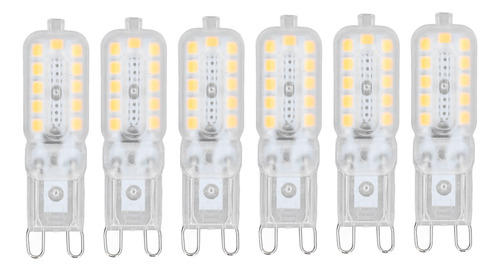 6 Bombillas Led G9 De 5 W Cubierta Transparente 22 Led