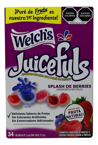 Welch S Gomitas Splash Berries Juicefuls 34 Bolsas De 22.7g