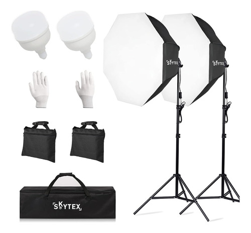 Kit De Iluminación Octa Softbox, Kit De Iluminación Continua