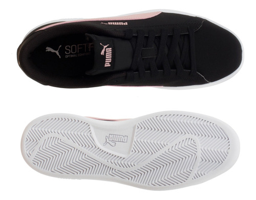 Tenis Puma Smash V2 Buck - 365160-18 - Negro - Mujer