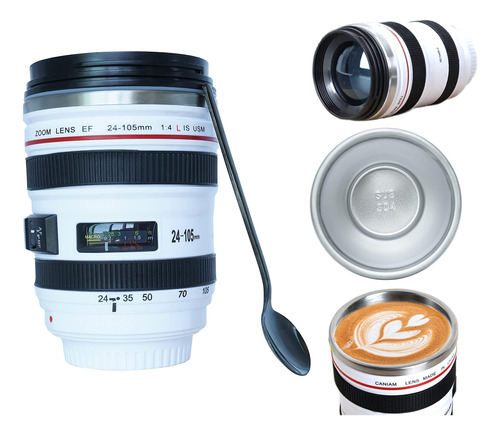 Phantaccy Taza De Cafe Con Lente De Camara, Sin Bpa, Grado A