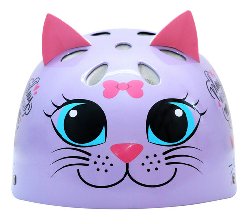 Casco Kitty Cat Purple Streetjam Para Niños A Partir De 5 Añ