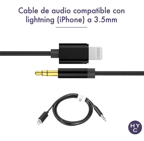 Imagen 2 de 10 de Cable Audio Miniplug 3.5mm Compatible iPhone iPad Calidad