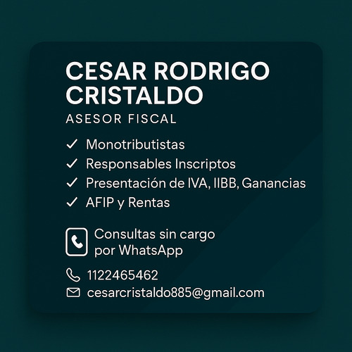 Monotributistas,responsable Inscriptos