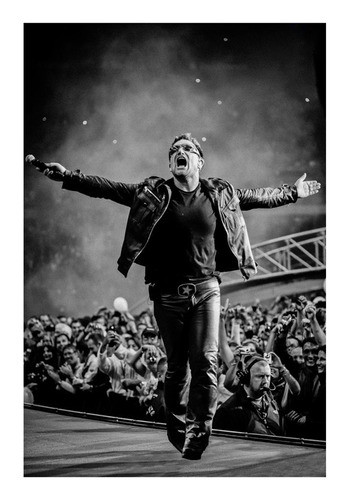 Póster Papel Fotográfico Bono Estadio U2 Banda Sala 80x120