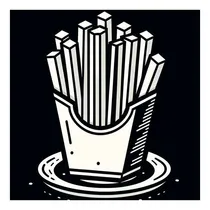 Comprar Vinilo 60x60cm Papas Fritas French Fries Comida Rapida M3