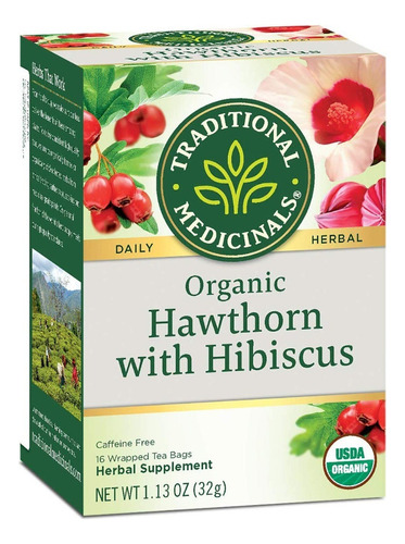 Te Organico Hawthorn With Hibiscus 16 Sobres Se