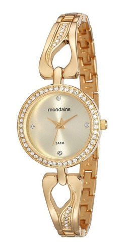 Relógio Mondaine Feminino Pequeno Dourado 