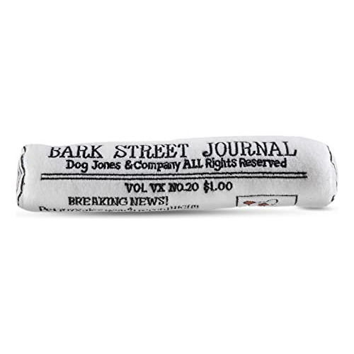 Peluche Para Perro Periodico Bark Street Journal Gris Grande