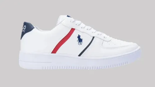 Tenis blancos polo hombre sale