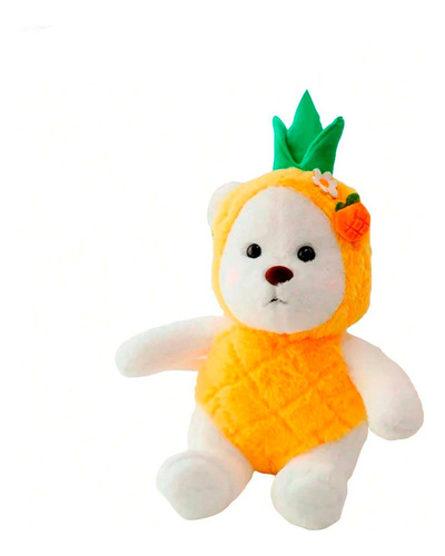 Oso De Peluche De Con Traje De Piña De 23cm De Largo, Regalo