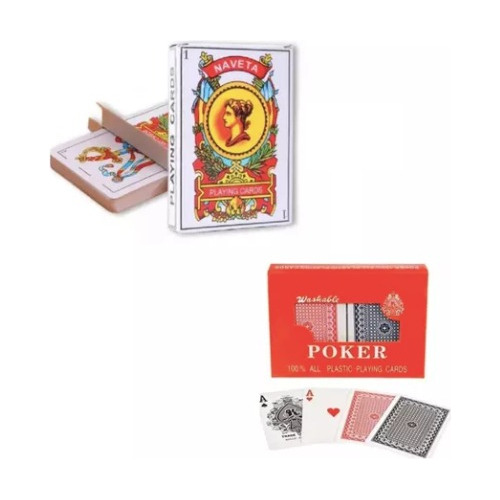 Pack De Cartas Naipes Españoles + Set De Cartas Poker 