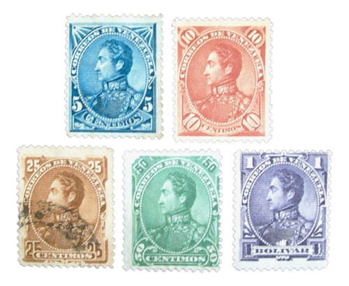 Venezuela, Serie Yv. 29-33 Simón Bolivar 1882 L6828