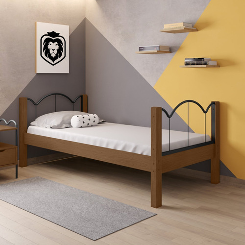 Cama De Solteiro Em Mdf 100x202cm Oasis 88 Ij