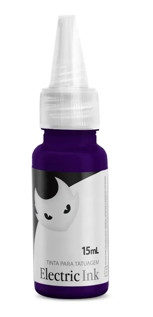Tinta Para Tatuagem Roxo Escuro - 15ml Cor Violeta-escuro