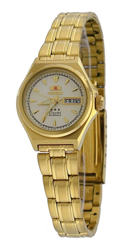 Reloj Mujer Orient Fnq1s002c Automátic Pulso Dorado Just Wat