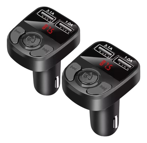 Pack X2 Transmisor Bluetooth Auto Radio Adaptador Bluetooth