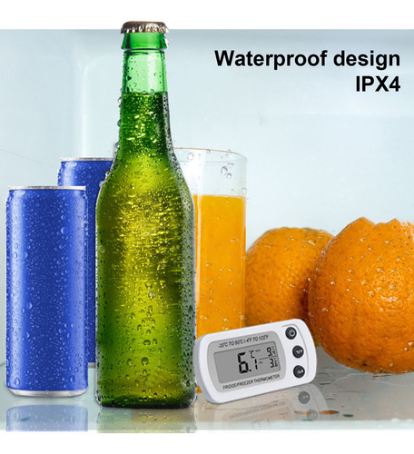2pcs Termómetro De Refrigerador Digital Impermeable 20~50