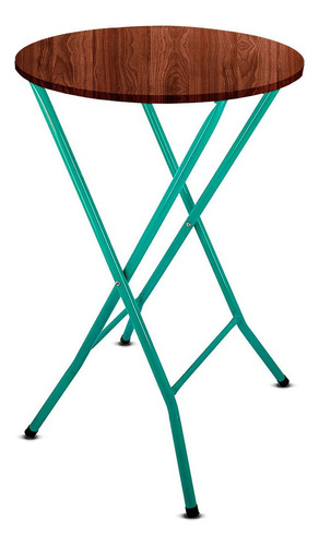 Mesa Bistrô Alta Dobrável Miami Tampo 60cm Verde Villandry Tampa Verde/villandry