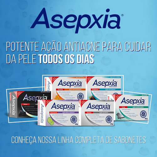 Asepxia Sabonete Antiacne Esfoliante Ação Anticravos 80g