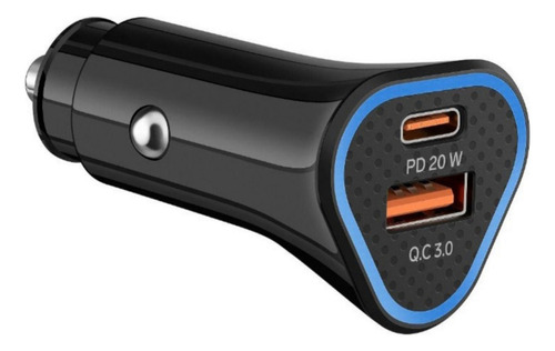 Cargador Para Carro Usb + Usb C Turbo Charge Qc 38w Steren