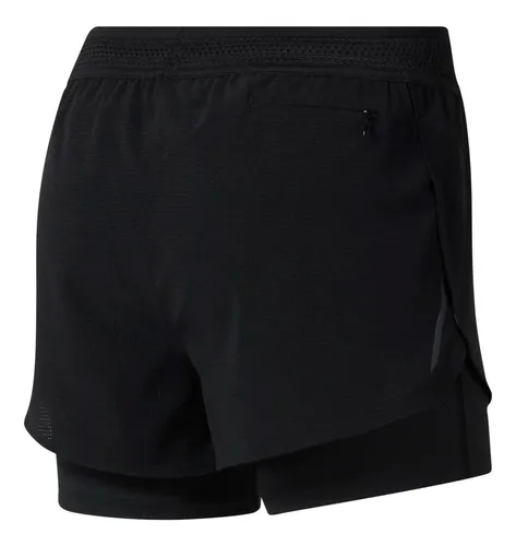 Reebok Short Running Mujer 2 En 1 One Series Epic Negro Ras