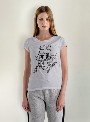 Polera Mujer Karol G Bichota Angel Demonio 100% Algodon