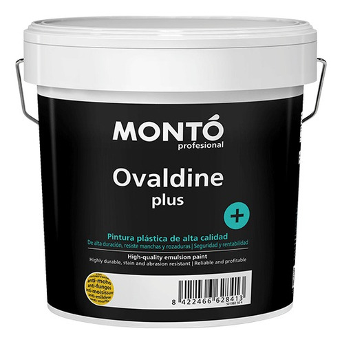 Pintura 100% Acrílica Para Muros Y Techos Ovaldine+ - 4 Lt