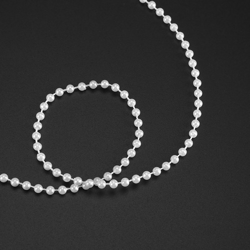 Cortina De Cuentas De Perlas Artificiales