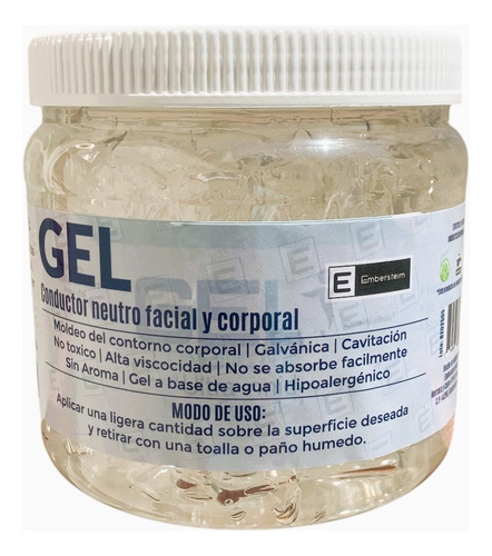 Gel Conductor Aparatología Cavitación Transparente 1000ml