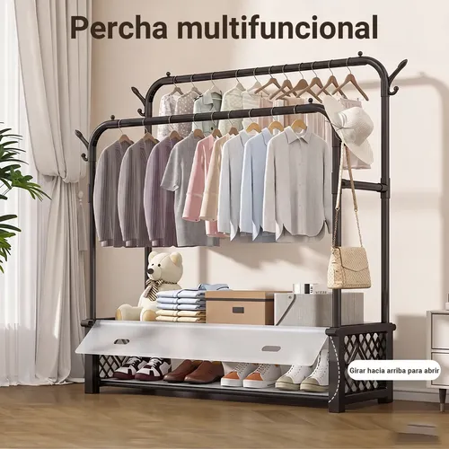 Perchero Con Ruedas Perchero Elegante Organizador Con Ruedas Closet Tubular Rack | MercadoLibre