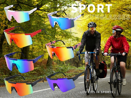 Gafas De Sol Feisedy Deportivas Y Ajustables Para Ciclismo Lente Red Frame & Red Mirror