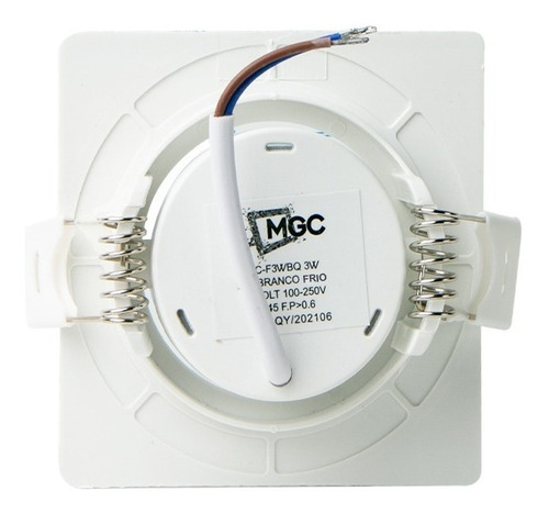Imagem 4 de 9 de Kit 10 Spot Led 3w Quadrado Embutir Branco Frio Gesso Sanca