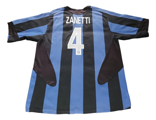 Jersey Inter De Milán 2005-06 Local Firmada Javier Zanetti