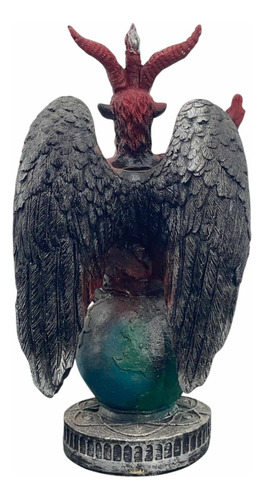Baphomet 26 Cm Macho Cabrío Estatuilla De Poder Satanico Rojo
