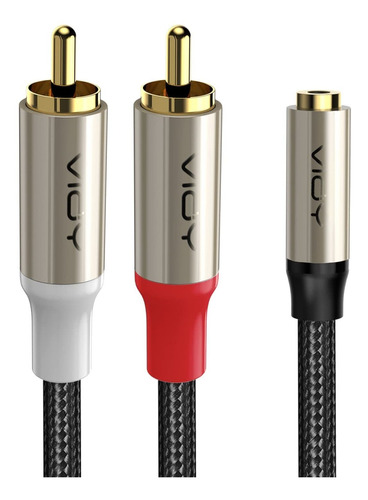 Vioy Rca A 3.5mm Cable De Audio Hembra [30cm], Carcasa De C