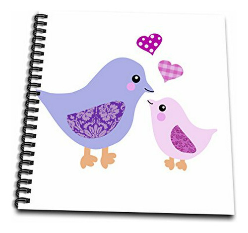 Cuadernos - 3drose Db_120280_2 Cute Purple Mom Bird And Pink
