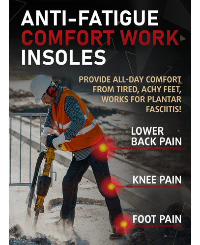 (nuevo) Plantillas Work Pro Comfort - Absorción De Impactos