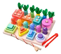 Comprar Juguete De Encaje Apilable Didáctico Set 4 En 1 Madera