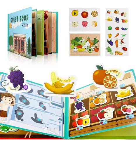 Libro Interactivo Montessori Silent Color Para Niños De Rega