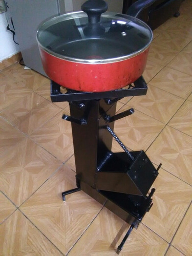 Imagen 4 de 10 de Estufa Rocket Con Parrilla Desmontable