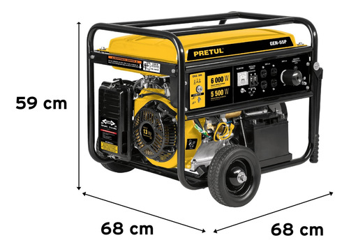 Generador Portátil 6.6 Kw Motor A Gasolina, Pretul 26035