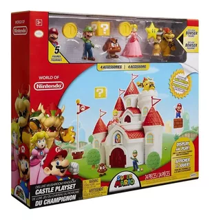 Castillo Mushroom Kingdom Deluxe Mario Bros Nintendo Figuras